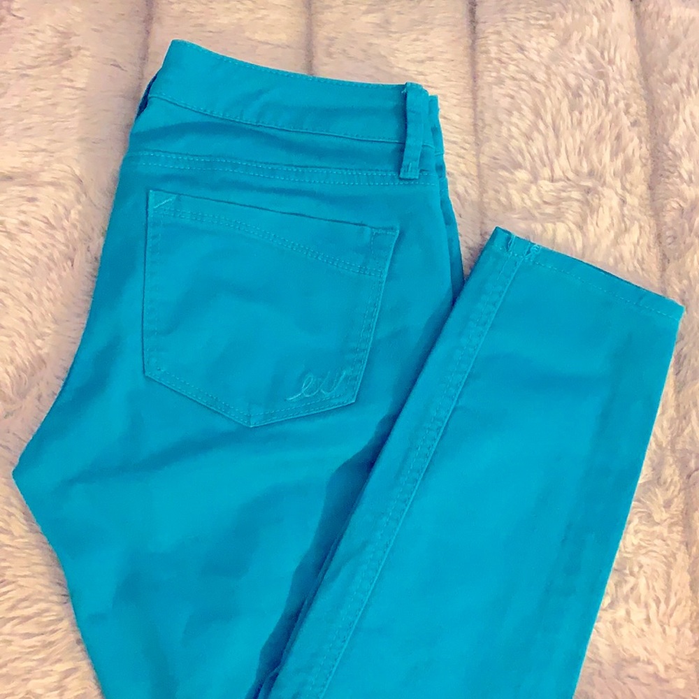 Express Jeans - Skinny Leg - Teal- Size 0